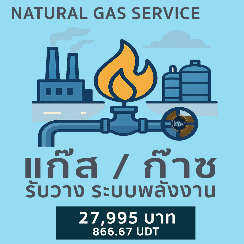 รับวางระบบ พลังงานแก๊ส / กาซ ธรรมชาติ NATURAL GAS SERVICE